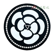 Car Camellia Water Coaster Car Accessories Storage Door Slot Coaster Diamond Coaster