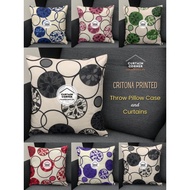 CURTAIN CORNER Printed Throw Pillowcase and Curtain Terno ALTERRA