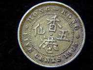 黃銅幣-1965年英屬香港五仙黃銅幣(英女皇伊莉莎伯二世像, 俗稱斗零)