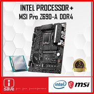 MSI Pro Z690-A DDR4 Z690 LGA1700 Motherboard + Intel 12TH / 13TH GEN CORE I3 / I5 / I7 / I9 CPU COMB