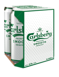 醇滑嘉士伯啤酒 - Pilsner - 500ml x 4罐 (新舊包裝隨機發送)