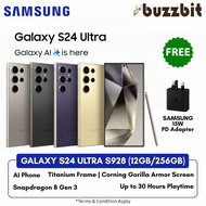 【12GB + 256GB】 Samsung Galaxy S24 Ultra 5G (S928) With 15W Fast Charging Adapter |  1 Year Samsung Malaysia Warranty