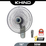 KHIND 16" inch Wall Fan With Remote control WF16JR/ Kipas Dinding