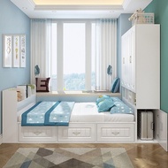 Multi-Function Floor Bed Integrated Tatami Bed Frame Combination Platform Bed With Wardrobe Tatami B