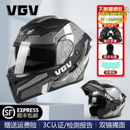 【公司現貨】vgv揭面盔3c認證機車安全帽雙鏡半盔冬季男女騎行機車安全盔