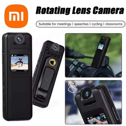 Xiaomi 4K Mini Camera Portable Digital Video Recorder 180° Rotating Bike Camcorder Rechargeable Spor