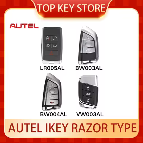 AUTEL IKEY LR005AL BW003AL BW004AL VW003AL Keyless Razor Type 315Mhz/434Mhz Universal Smart Key For 