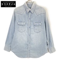 Porter Classic x SUKUMO 皮革西部牛仔襯衫，L 碼