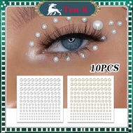 10Pcs Diamond Face Stickers 3D Diamond Jewel Sticker/ Gem Face Crystal Accessories/