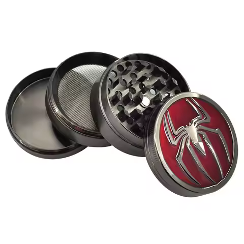 Spider 4-layer 50MM Metal Herbal Herb Grinder Manual Hand Spice Pepper Mill Cutter Accessories Gift