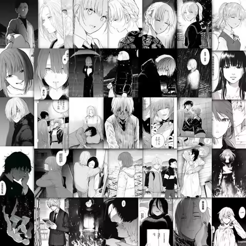 10/30/60pcs Black And White Boys Abyss Stickers Kurose Reiji Anime Sticker Laptop Skateboard Suitcas