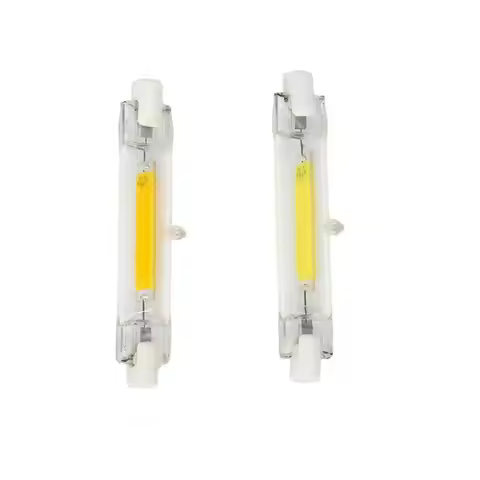 2Pcs/lot R7S LED COB Bulb J78 J118 Dimmable Glass Tube Light 78mm 118mm Equal 60W 120W Halogen Lamps