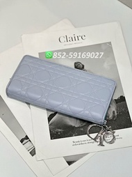 99新✨全港最平 ‼正品任驗 ‼🌈Dior Lady Dior Voyageur Wallet S0007OVRB Blue 藍色👏現貨 支持陪驗 #女裝銀包 #包包 #hand bag #Walle
