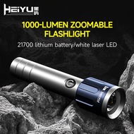 HEIYU LEM M9 Outdoor Long Battery Life Zoom Strong Light Flashlight typec Rechargeable Detachable Ba