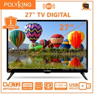 TV Digital 27 inch-D.TV Tanpa Set Top Box.TV Monitor.Polyking.DVB-T2.FHD.Garansi Resmi.TV murah.TV P