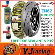 ZENEOS ZN62 MOTORCYCLE TIRE GULONG FREE TIRE SEALANT &PITO TUBELESS 120/70/17 130/60/17 150/60/17