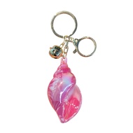 Glamorous Electroplated Acrylic Seashell Keychain Cute Car Bag Charm for Women Girls Fashion Accesso