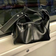 Casual Plain Retro Versatile Splicing Saddle Bag Small shoulder bag for Women LFA60138