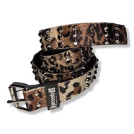 DEPRESSION - SPIKE BELT SPIKE BUCKLE/ SPIKE PUNK LEOPARD FUR BELT/