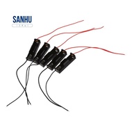 5pcs 15.2cm Wire Pipe Plastic 1 x 1.5V AAA Battery Storage Case Holder Black