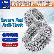 Dawai Duri Pagar/Kawat Razor Concertina Barbed Wire/6 Size/Dawai Kawat/Barb Wire Fence