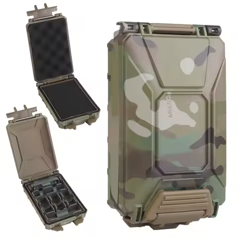 Battery Storage Box Tactical Case for CR2032 AAA 18650 18350 CR123A MOLLE Airsoft Vest Militar Modul