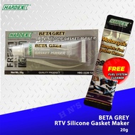 Hardex Beta Grey RTV Silicone Gasket Maker 20g ( w/ Free Fuel System Cleaner 15ml )