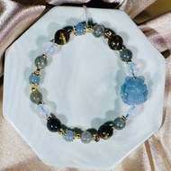 靈狐守望 天使石九尾狐 黃虎眼 拉長石 水晶手鍊 智慧 靈性 人緣