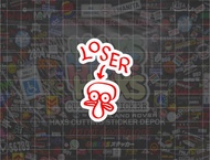 Cutting Sticker Squidward Loser Ukuran 6 cm untuk motor mobil