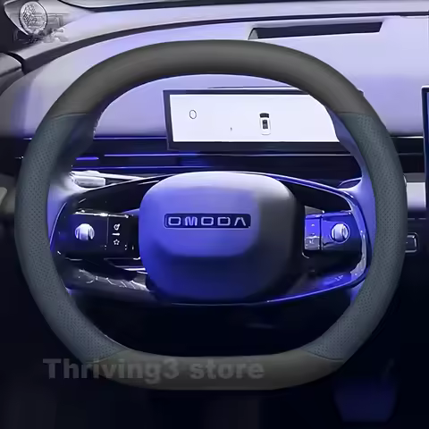Leather Car Steering Wheel Cover For NEW CHERY OMODA C7 7 PHEV 2025 2026 Non-slip Auto interior CHER