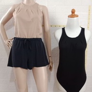 EXPRESS RUCHED CREW NECK SLEEVELESS BODYSUIT E72