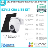 Ezviz CB8 Lite Kit 4MP 2K 4G WiFi Battery Powered Pan & Tilt Weatherproof Security CCTV Camera With 