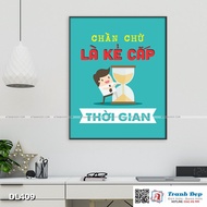 Motivational painting for office decoration - Quilted is the thief of time - DL409
