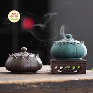Agarwood Burner With Emerald Green Lotus, Premium Ceramic Agarwood, Agarwood Burner, Altar, Tea Table, Meditation