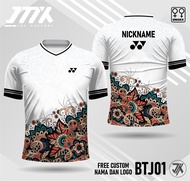 jersey badminton batik kaos badminton jersey olahraga free custom nama dan logo