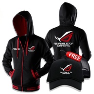 Jacket Zip Hoodie Asus Rog Republic Of Gamers All Size - S M L XL XXL