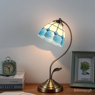 🚓European-Style Pastoral Mediterranean Bedside Lamp Home Bedroom Study Table Lamp Decorative Lamps Retro Warm Creative R