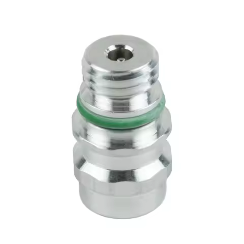 A/C Service Valve High Side R-134a Port Adapter With Replaceable Valve Cores M12 X 1.5 Thread For Ve