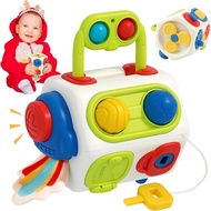 Busy Cube for Toddlers Kids, Montessori Sensory Activities Busy Board，10 in 1 Fidget Cube Autism Lea