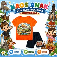 Unisex children's t-shirt set with t-shirt pants, souvenirs from the archipelago, cute motif, Mount 