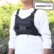 UAENAUT1FS Chest Bag,  Waterproof Hip-Hop Street Bag, Fashion Black Breathable Sports Backpack Sport