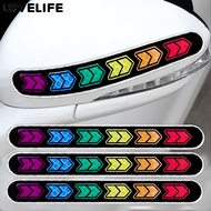 [ Featured ] Car Reflective Sticker - Body Styling Decal - Colorful Arrows Sign Tape - Night Warning Strips - Anti-scratch, Collision Prevention - Rearview Mirror Trim
