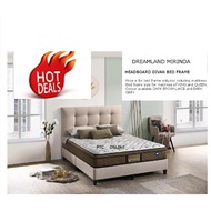 DREAMLAND MIRANDA HEADBOARD DIVAN BED FRAME (SUPER SINGLE NO MATTRESS)