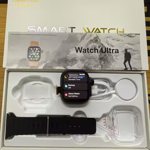 DW100 Pro+ Smartwatch Fingerprint unlock Touch ID 2.29inch Amoled Smart Watch Rotary Camera GPS Posi