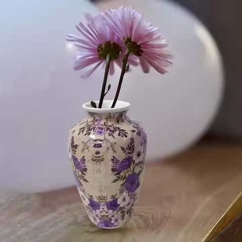 3D Puzzle Vases for Adults,120 Curved Pieces Unique Plastic Flower Vases for Flower Arrangement Home
