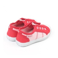 Cienta Double Velcro Puntera Cotton Sneaker Kids Shoes (Pink Red)