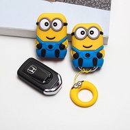 Honda Car Key Cover Case Cartoon Cute Keychain Key holder For Honda Vezel Civic Jazz HRV Odyssey City Accord CRV