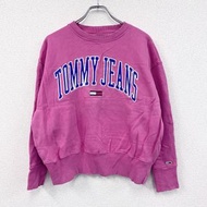 古著TOMMY JEANS 衛衣，粉紅色，M 碼