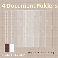 Transparent Multi-layer Loose-Leaf File Folder for Student  Paper Storage Page Dividers Document Org