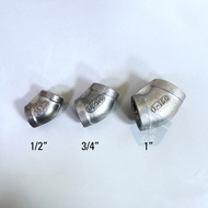 Pocket Hardware | ST Elbow 45 Degree White Iron Elbow 4 Points 6 Points 1 inch Stainless Steel 45 De